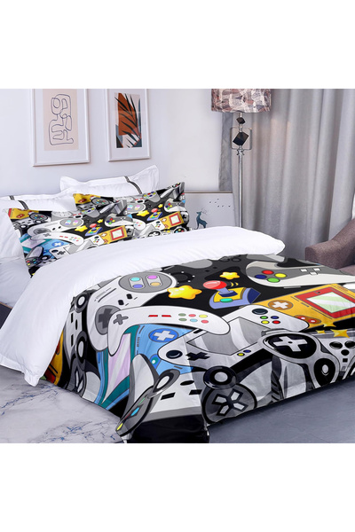 OEM Bed linen duvet cover 200x200 cm, 2 pillowcases 80x80 cm Games print