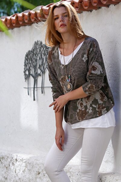 Chiccy Ιταλικό καφέ με μακρυμάνικο μοτίβο με λεπτό σχέδιο, αμάνικο χτενισμένο βαμβακερό πλεκτό μπλουζάκι 70 60