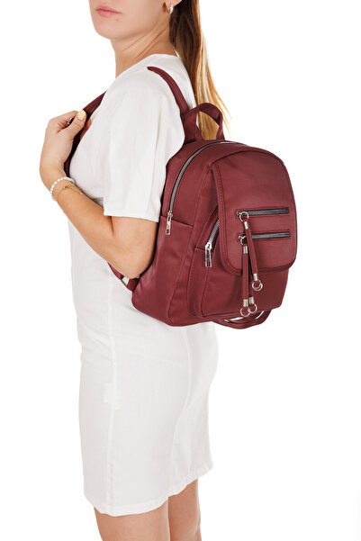 Adelina Bags Women's Daily Backpack with Flap and Zipper Detail