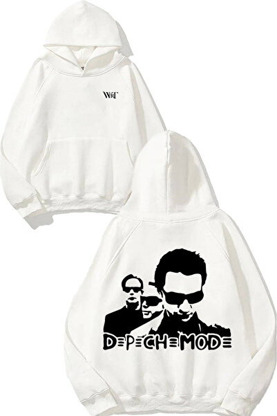 THEWERT Depeche Mode 7 Dizajn Leđa Štampano Bela Sa kapuljačom Dukserica