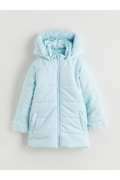 LC Waikiki Palton albastru cu glugă pentru fete