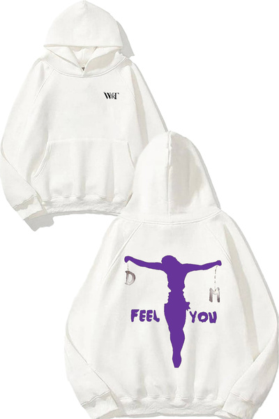 THEWERT Depeche Mode 6 Design Back Printed White Hooded Sweatshirt