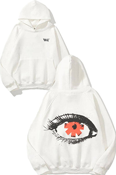 THEWERT Red Hot Chili Peppers 5 Design Back Printed White Hooded Sweatshirt