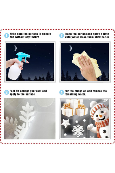 OEM Self-adhesive window stickers, Christmas pattern, set of 146 pieces