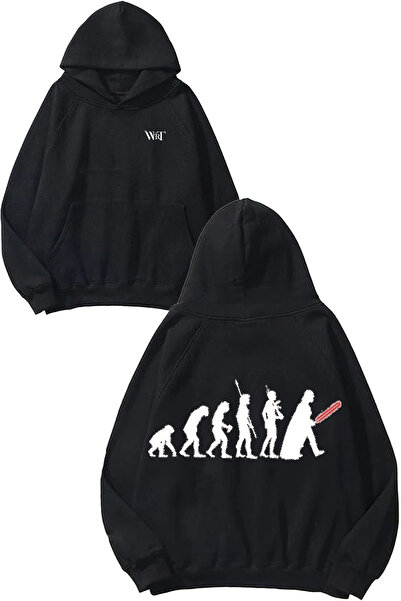 THEWERT Hanorac negru cu glugă cu imprimeu pe spate Star Wars Darth Vader 8 Design