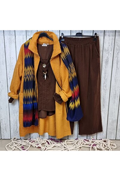 pudubutik Italian Boucle Coat Orange