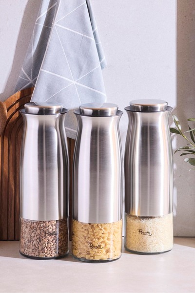 Perotti Inox 3-Piece Storage Container and Jar Set