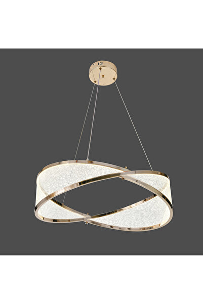 Renkoled Aydınlatma 3 Renk Işıklı Modern Sarkıt Led Avize Salon,oda ,mutfak hürrem 60 cm gold