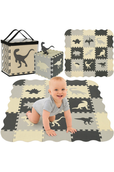 zola Covoras puzzle pentru copii, 35 piese, model dinozauri, impermeabil, 106...