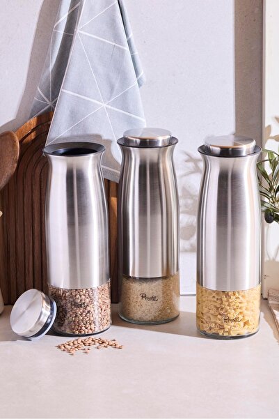 Perotti Inox 3-Piece Storage Container and Jar Set