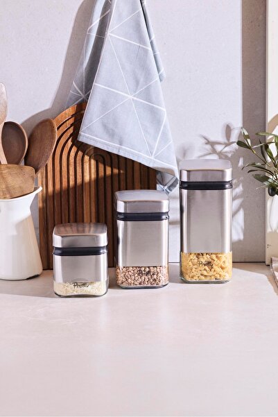 Perotti Cubic 3 Size Storage Container and Jar Set