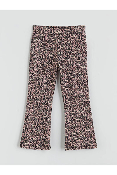 LC Waikiki LCW Kids Pembe Beli Lastikli İspanyol Paça Kız Çocuk Tayt