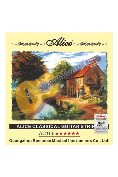Iso Alice 6-string classical guitar string set, nylon and silver