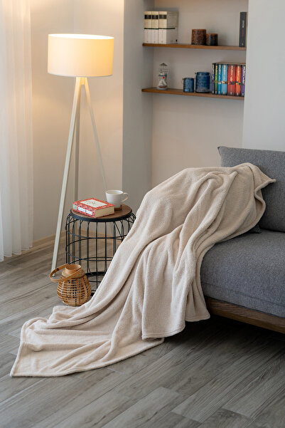 Duru-Home بطانية تلفزيون ويلسوفت 120×170 – فائقة النعومة – بيج