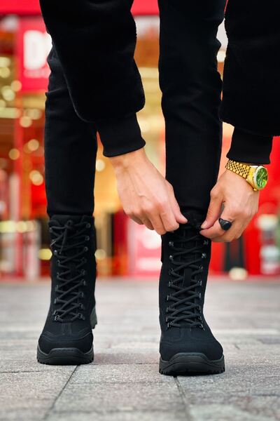 Zerenyus Ανδρικές στρατιωτικές μπότες Scalatore Premium Suede Black