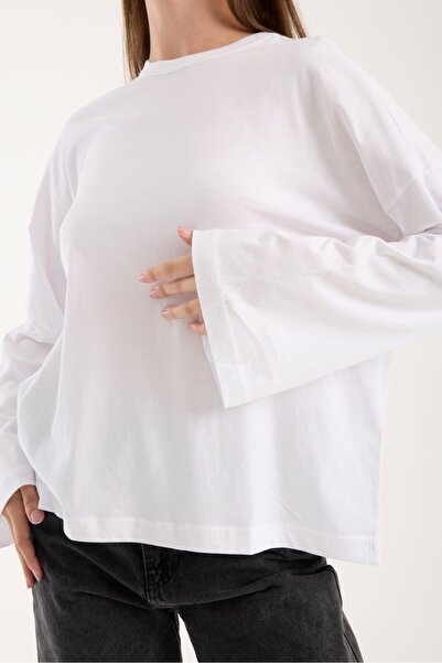 G-FOX Γυναικεία μπλούζα oversized 100% βαμβακερά πλεκτά – Άνετη εφαρμογή και μοντέρνο σχέδιο 3011