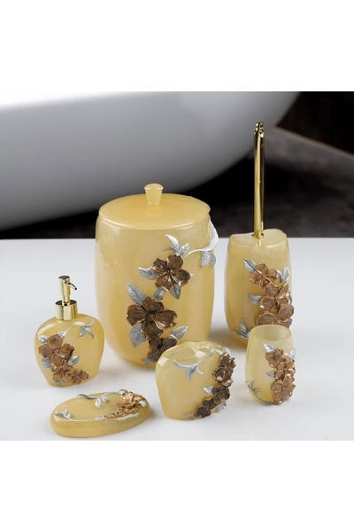 AROW Çırağan Home Polyester 6 Parça Banyo Takımı