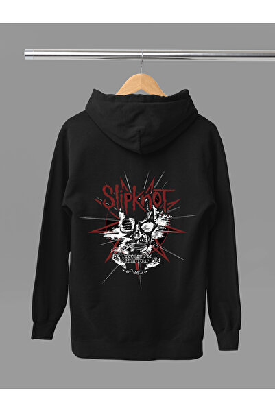 MAGORS Slipknot Printed Cotton Long Sleeve Ribbed 3-Ply Hooded Rock Sweatshirt