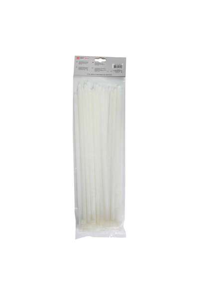 Höfftech Set of 50 Plastic Cable Ties, 370 mm x 7.8 mm white, Hofftech, UV resistant