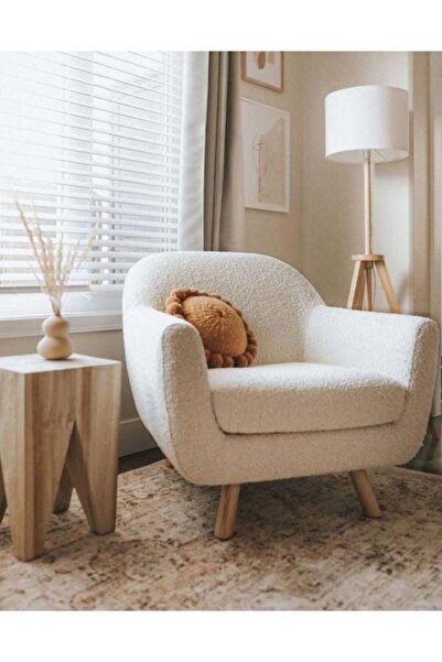 House One كرسي بوكل بلون البيج الرملي مصنوع من الخشب السويدي من شركة Alhome