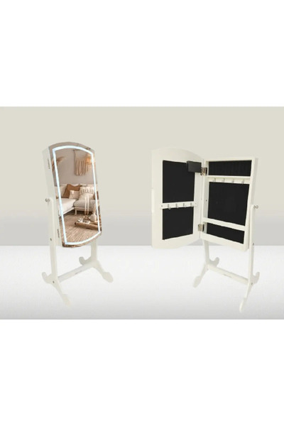 AZAF Makeup Table Organizer with Mirror and Storage Drawers