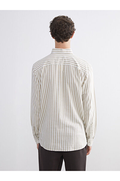 LC Waikiki Ανδρικό πουκάμισο με μακρυμάνικο ριγέ New Season Regular Fit