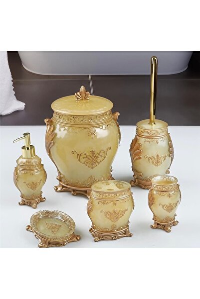 AROW Çırağan Home Polyester 6 Parça Banyo Takımı