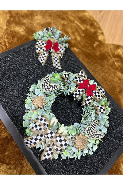 Marrone Kapı Süsü Paspas Priz Çerçevesi 3'lü Set