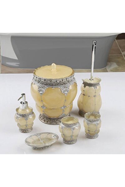 AROW Çırağan Home Polyester 6 Parça Banyo Takımı