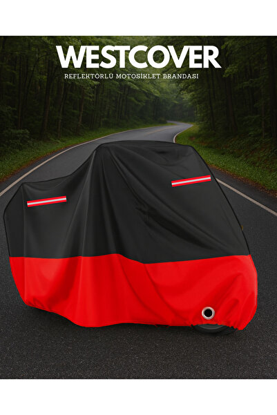 WestCover حقيبة خلفية متوافقة مع بي إم دبليو إم 1000 آر آر (أزرق-أسود)، قماش دراجة نارية مع عاكسات حمراء، غطاء