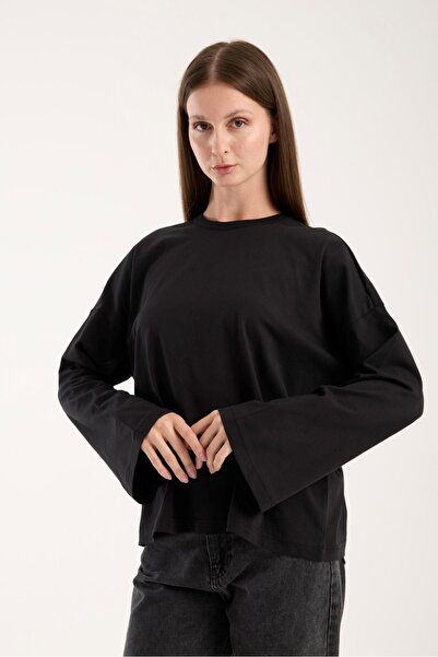 G-FOX Γυναικεία μπλούζα oversized 100% βαμβακερά πλεκτά – Άνετη εφαρμογή και μοντέρνο σχέδιο 3011