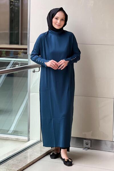 Mahal Crochet Knitwear Fisherman Basic Knitwear Dress