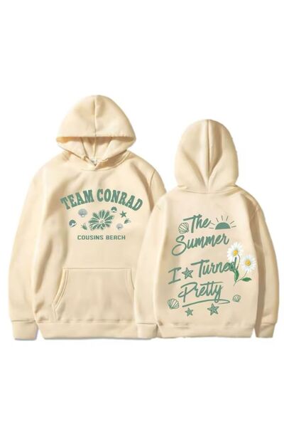 Vordevia Hanorac Team Conrad față și spate cu imprimeu din bumbac 3 fire O su...