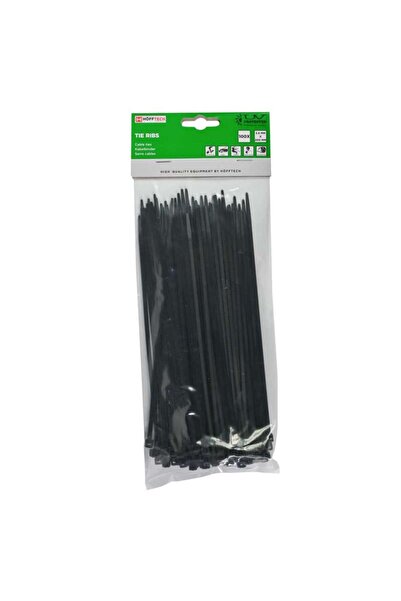 HöffTech Germany Set of 100 pcs Plastic Cable Ties 200 mm x 3.6 mm, black color, Hofftech, UV resistant