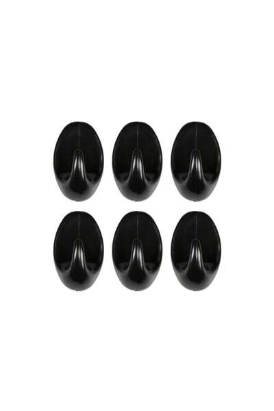 Benson Set of 6 towel racks, black color