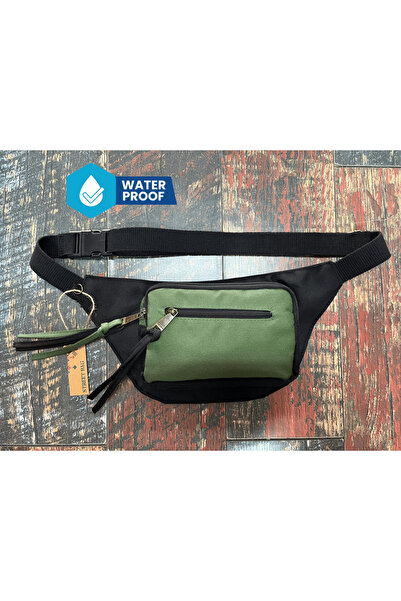 Street Bag Solid Color Waterproof Canvas Waist Bag Daily Travel Use