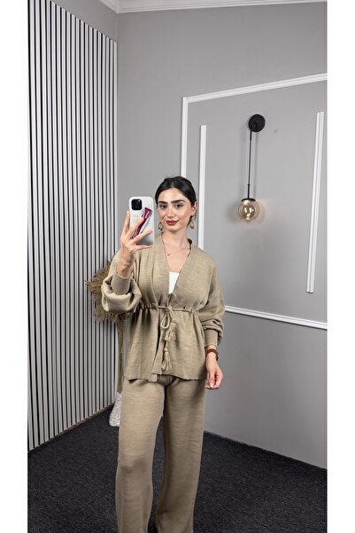 TEXXANA Tied Long Knitwear Set