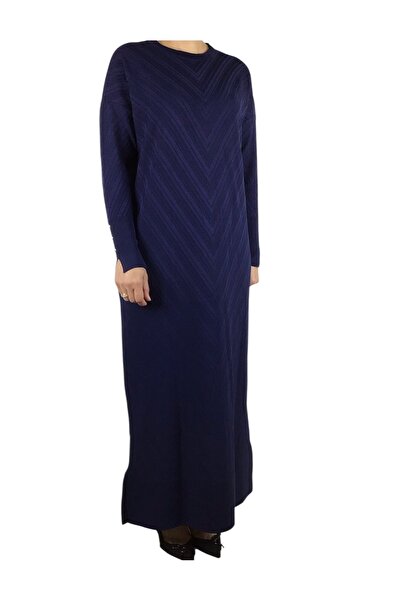ECE GİYİM Women's Low Sleeve Patterned Knit Dress
