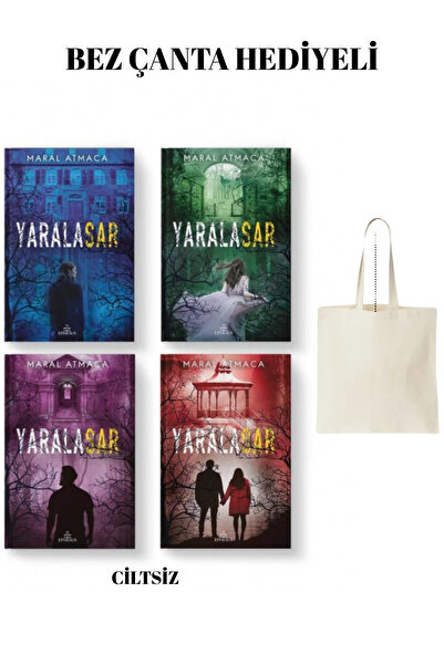 Ephesus Yayınları Yaralasar 1-2-3-4 Serisi Ciltsiz 4'lü Set - Bez çanta hediyeli