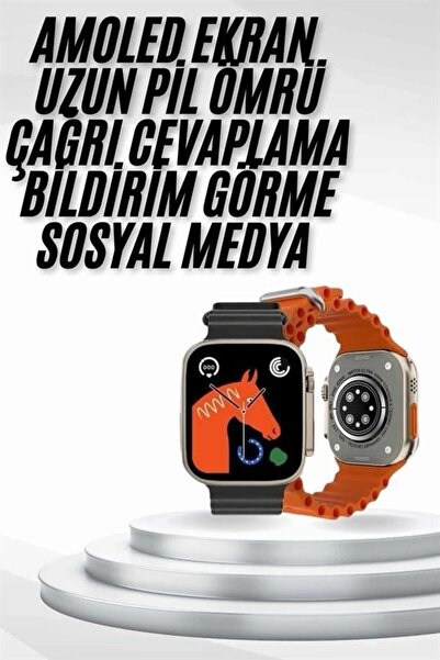 shopwave Yeni Nesil Akıllı Saat Müzik Dinleme Bildirim Görme Sesli Asistan De...