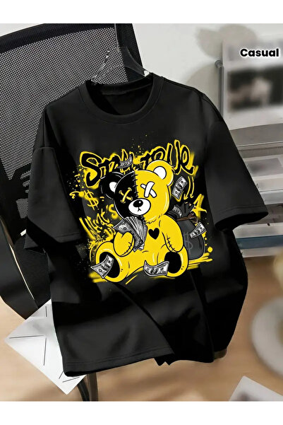 İSMTEXS Tricou unisex cu mânecă scurtă, cu decolteu în formă de O, cu imprime...