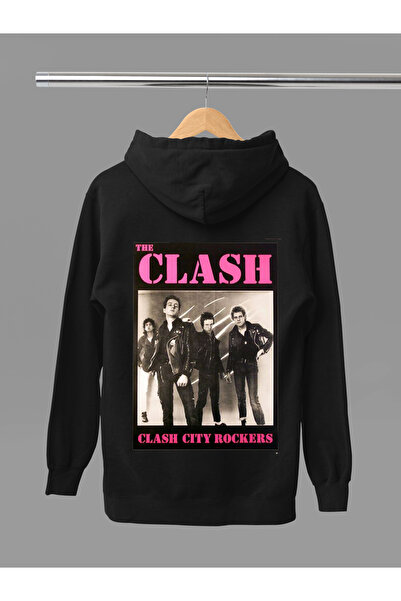 MAGORS The Clash Printed Cotton Long Sleeve Ribbed 3-Ply Hooded Rock Sweatshirt