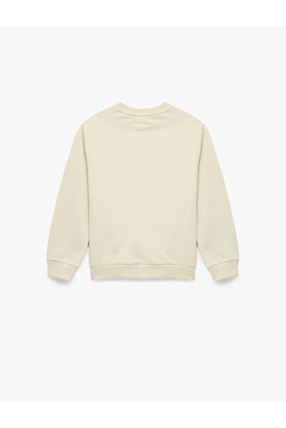 Koton Дълъг ръкавен суитшърт с велосипедна яка, памучен, с принт