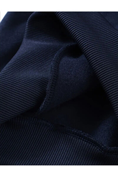 Baxia 2 Lİ PAKET Kız-erkek Çocuk DÜZ RENK Baskısız Kapşonlu Hırka Sweatshirt LACİVERT RENK