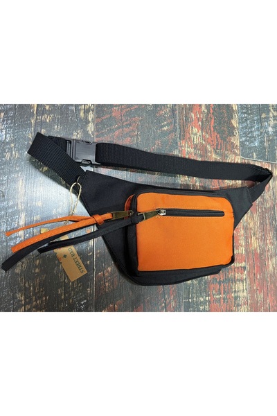 Street Bag Solid Color Waterproof Canvas Waist Bag Daily Travel Use