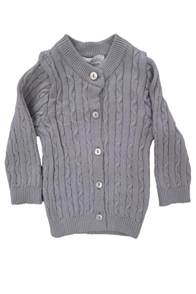 Dumledo Gray Knitted Knitwear Top & Bottom 2-Piece Baby & Kids Set