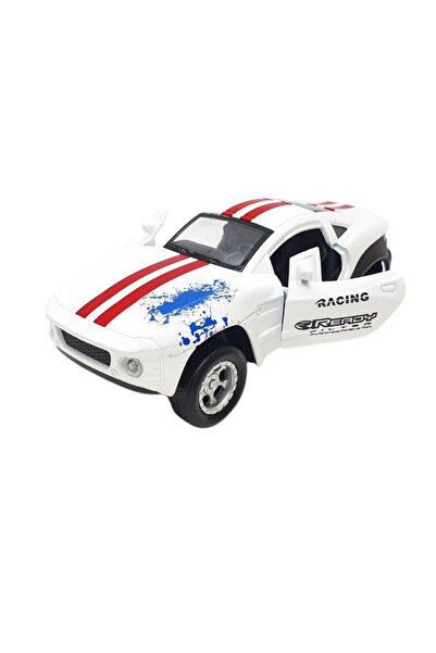 Happy Junior Mustang Pull and Drop Sports Car - Light and Sound Model - Fy6148-12D-White