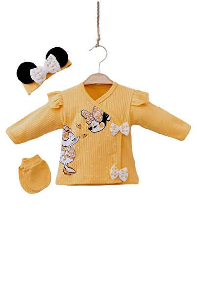 Dumledo Mini Mouse and Duck Daisy Yellow 5-Piece Baby Girl Bodysuit Set