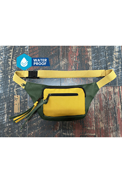 Street Bag Solid Color Waterproof Canvas Waist Bag Daily Travel Use