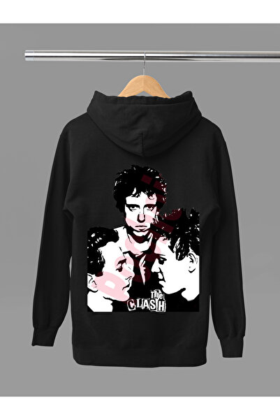 MAGORS The Clash Printed Cotton Long Sleeve Ribbed 3-Ply Hooded Rock Sweatshirt